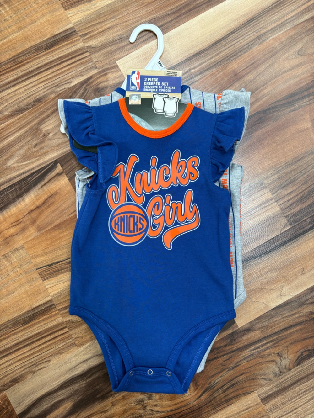 NBA Knicks Girl Bodysuit set - Royal Blue & Orange NEW 24M